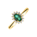 Diamond ring with Emerald Princess Sparkle4