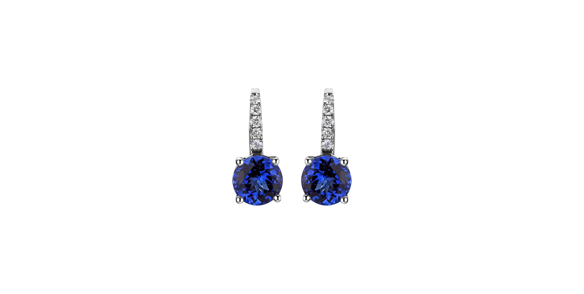 Diamond earrings with Tanzanite Fairytale Gentility