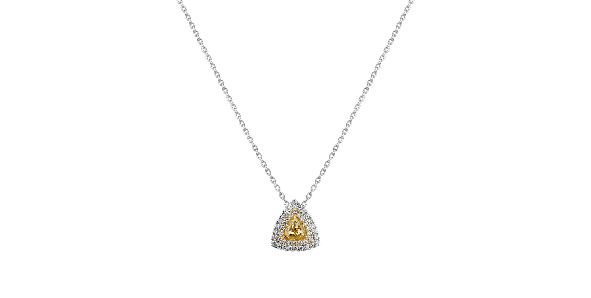 Necklace with yellow and white diamonds Sunny Days
