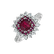 Diamond ring with Ruby Radiant Shine3