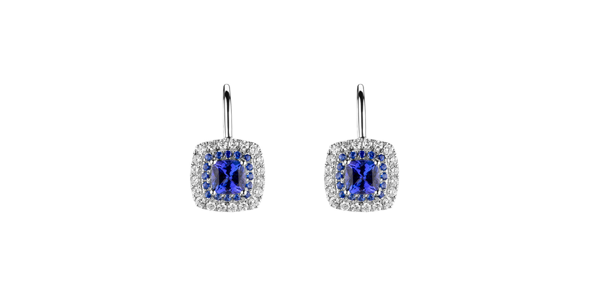 Diamond earrings with Tanzanite Sparkling Rise
