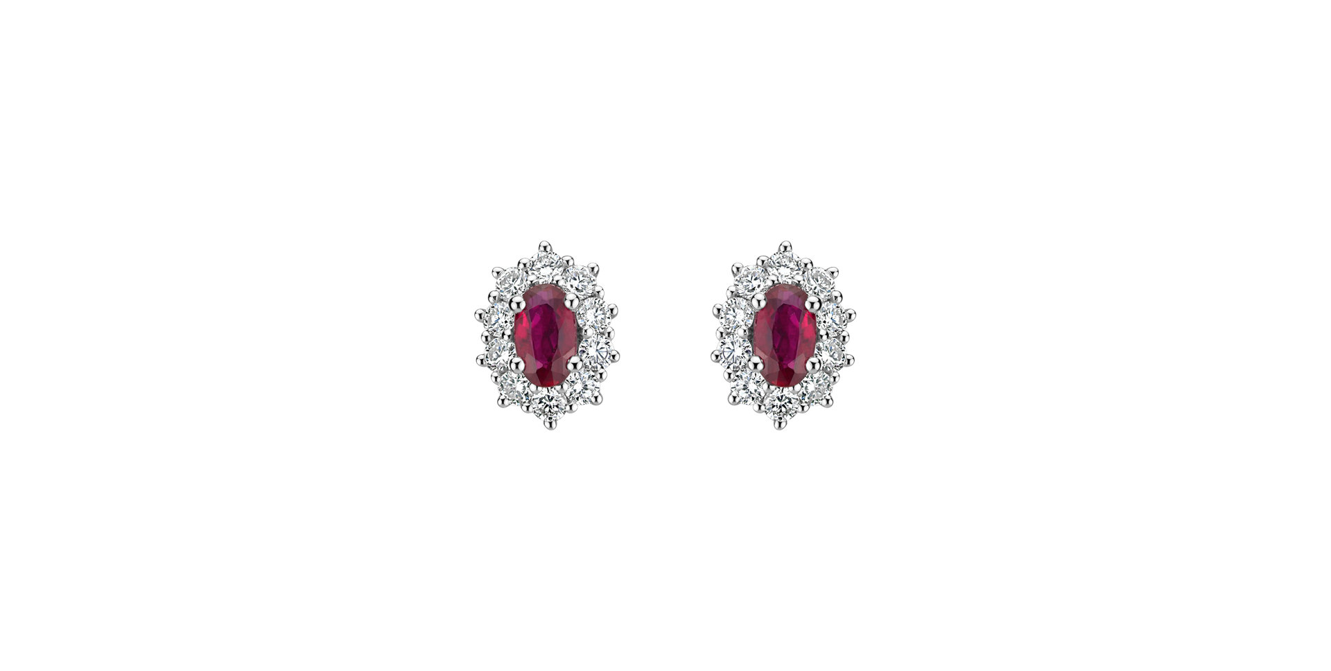 Diamond earrings with Ruby Princess Joy
