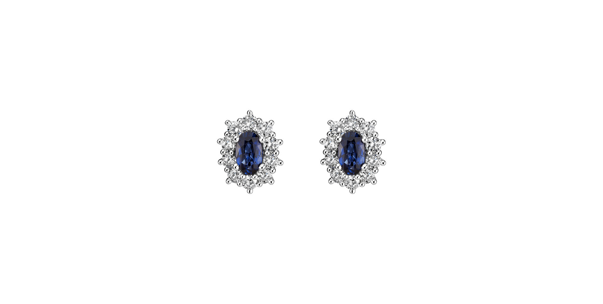 Diamond earrings with Sapphire Princess