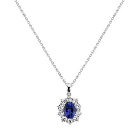 Diamond pendant with Tanzanite Goddess Elegance