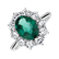 Diamond ring with Emerald Princess4