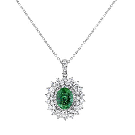 Diamond pendant with Emerald Royal Fairy