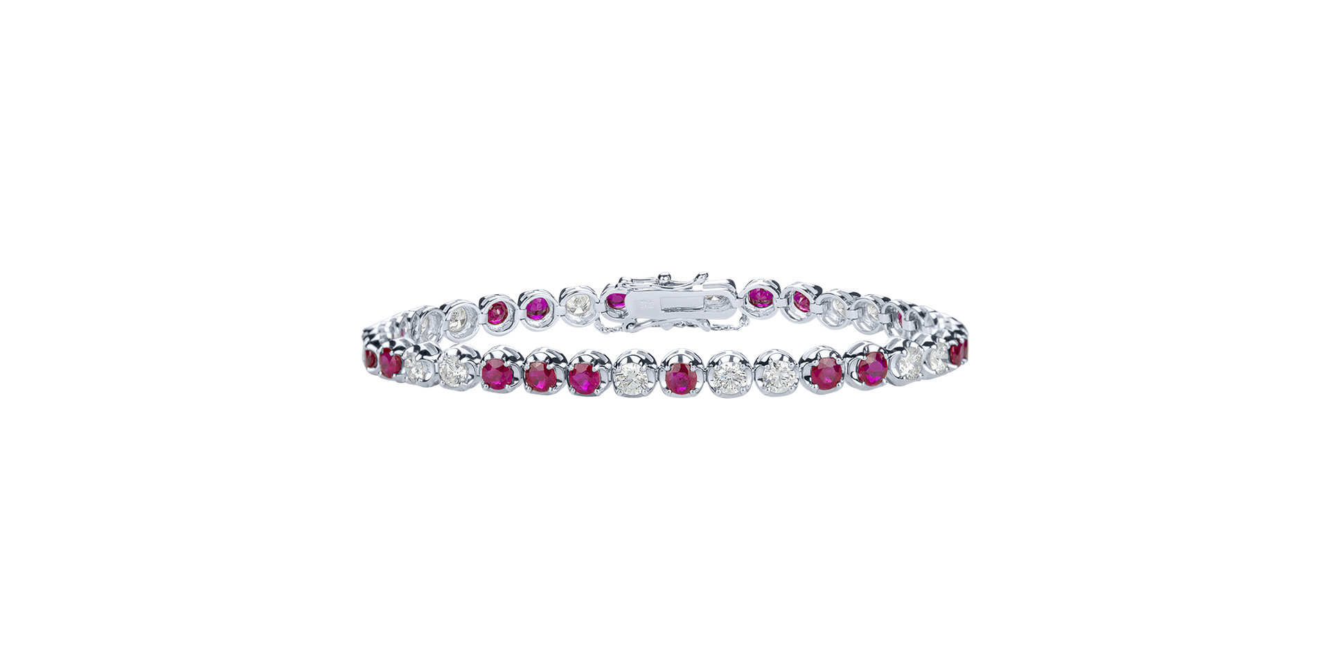 Diamond bracelet with Ruby Gem Euphoria