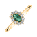 Diamond ring with Emerald Princess6