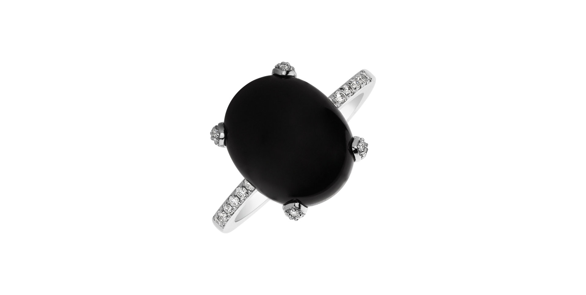 Diamond ring with Onyx Niche