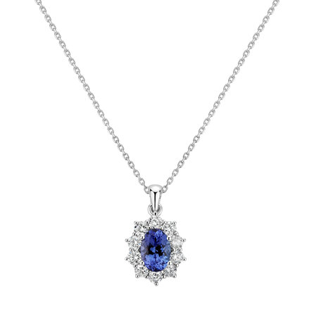 Diamond pendant with Tanzanite Goddess Elegance