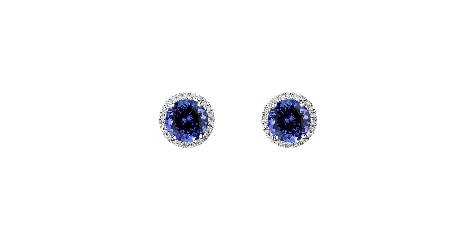 Diamond earrings with Tanzanite Royal Galaxy