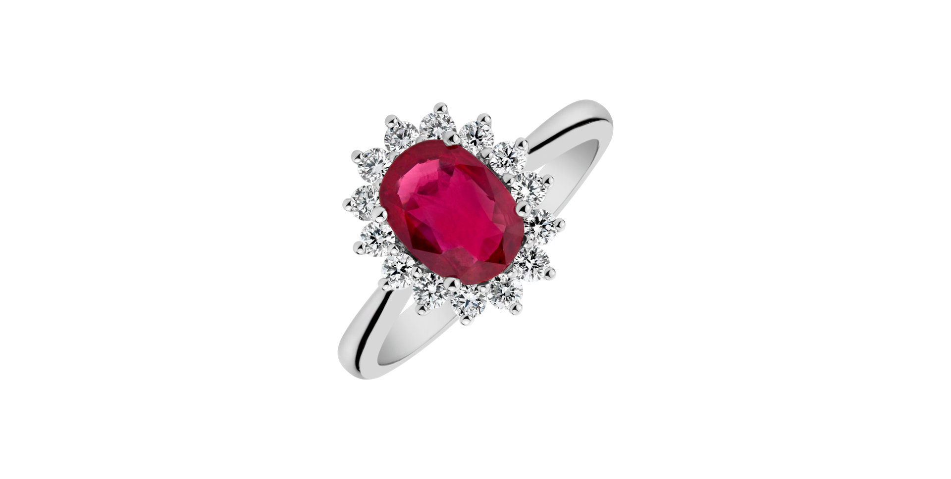Diamond ring with Ruby Princess Sparkle