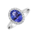 Diamond ring with Tanzanite Princess Wish4