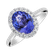 Diamond ring with Tanzanite Princess5