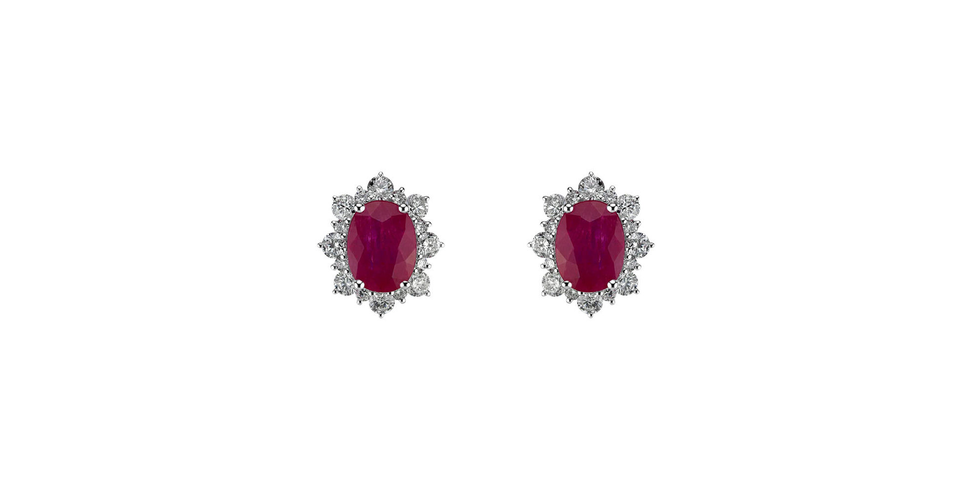 Diamond earrings with Ruby Mary Magdalene