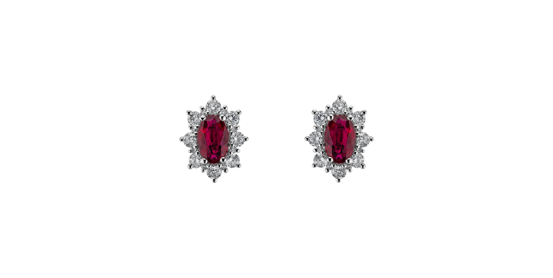 Diamond earrings with Ruby Mary Magdalene