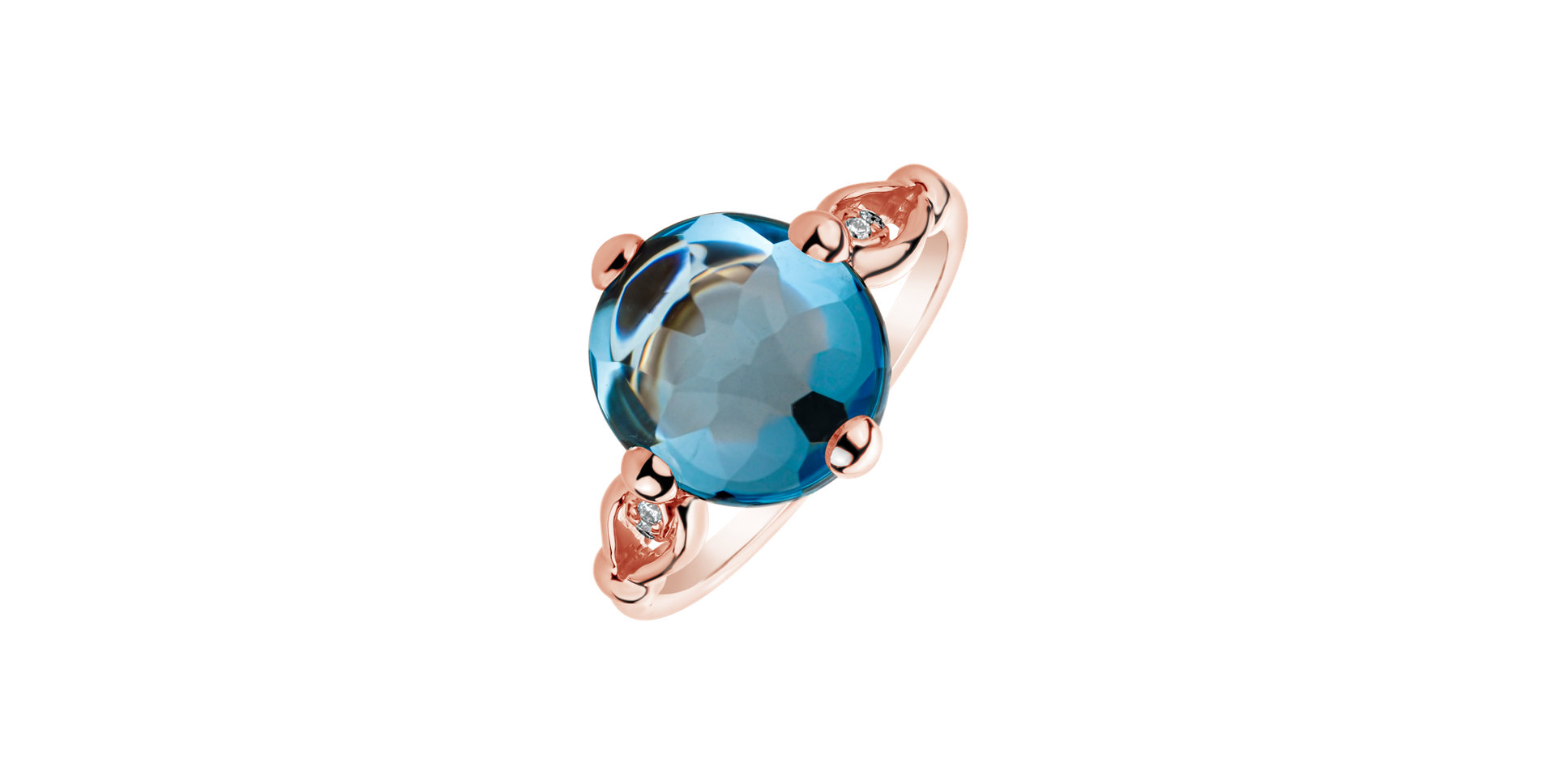 Diamond ring with Topaz Planet of Love