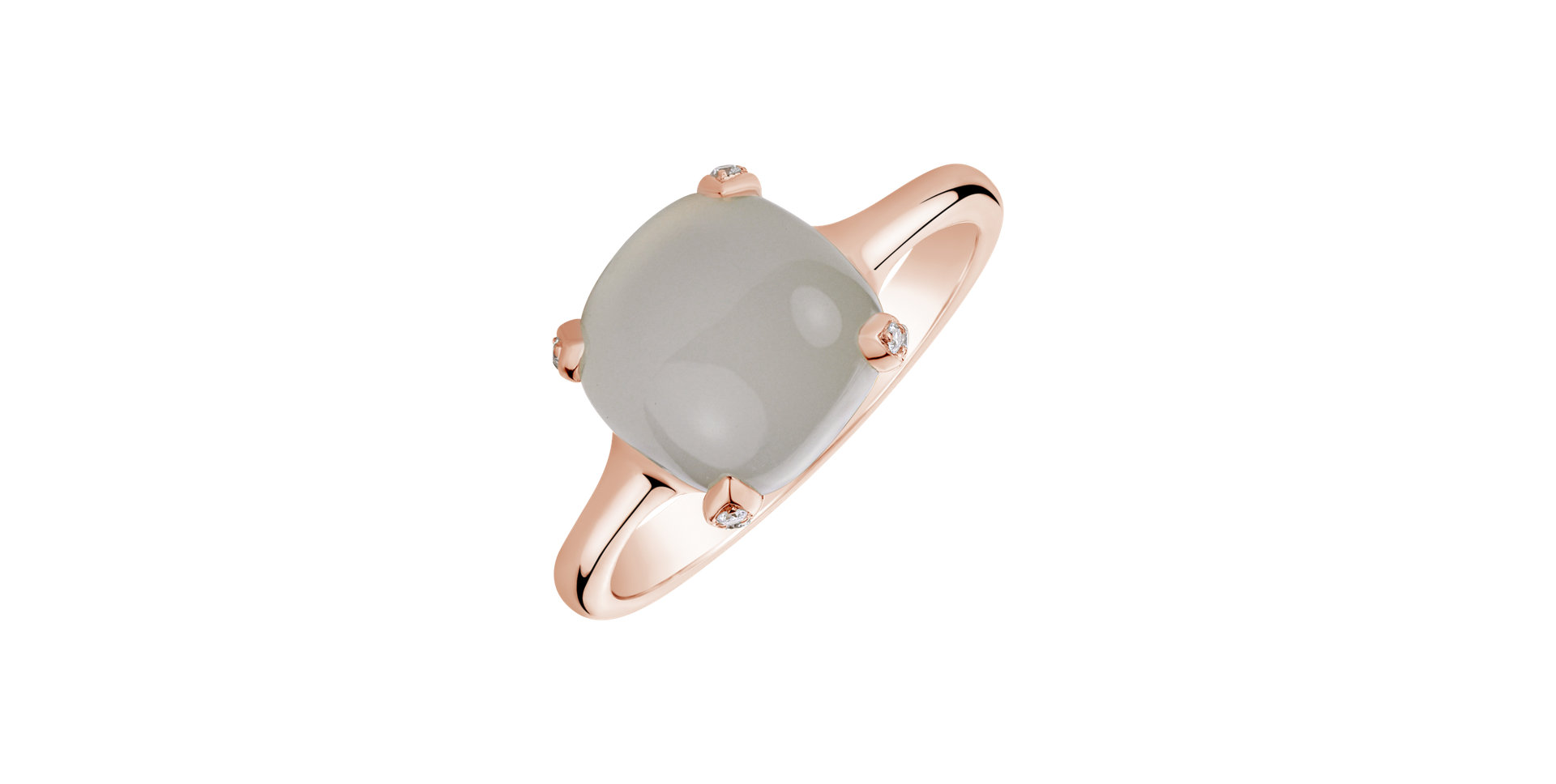Ring with Moonstone and diamonds Aubrey