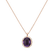 Diamond necklace with Amethyst and Mother of Pearl Blossoms Elegance3