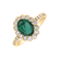 Diamond ring with Emerald Princess Glamour4