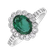 Diamond ring with Emerald Glamour Princess6