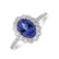 Diamond ring with Tanzanite Glamour Princess4