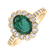 Diamond ring with Emerald Princess4