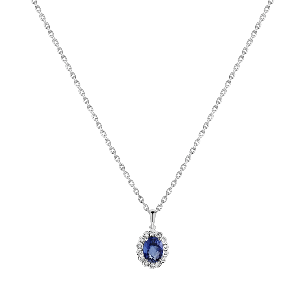 Diamond necklace with Sapphire Glamour Princess | ALO