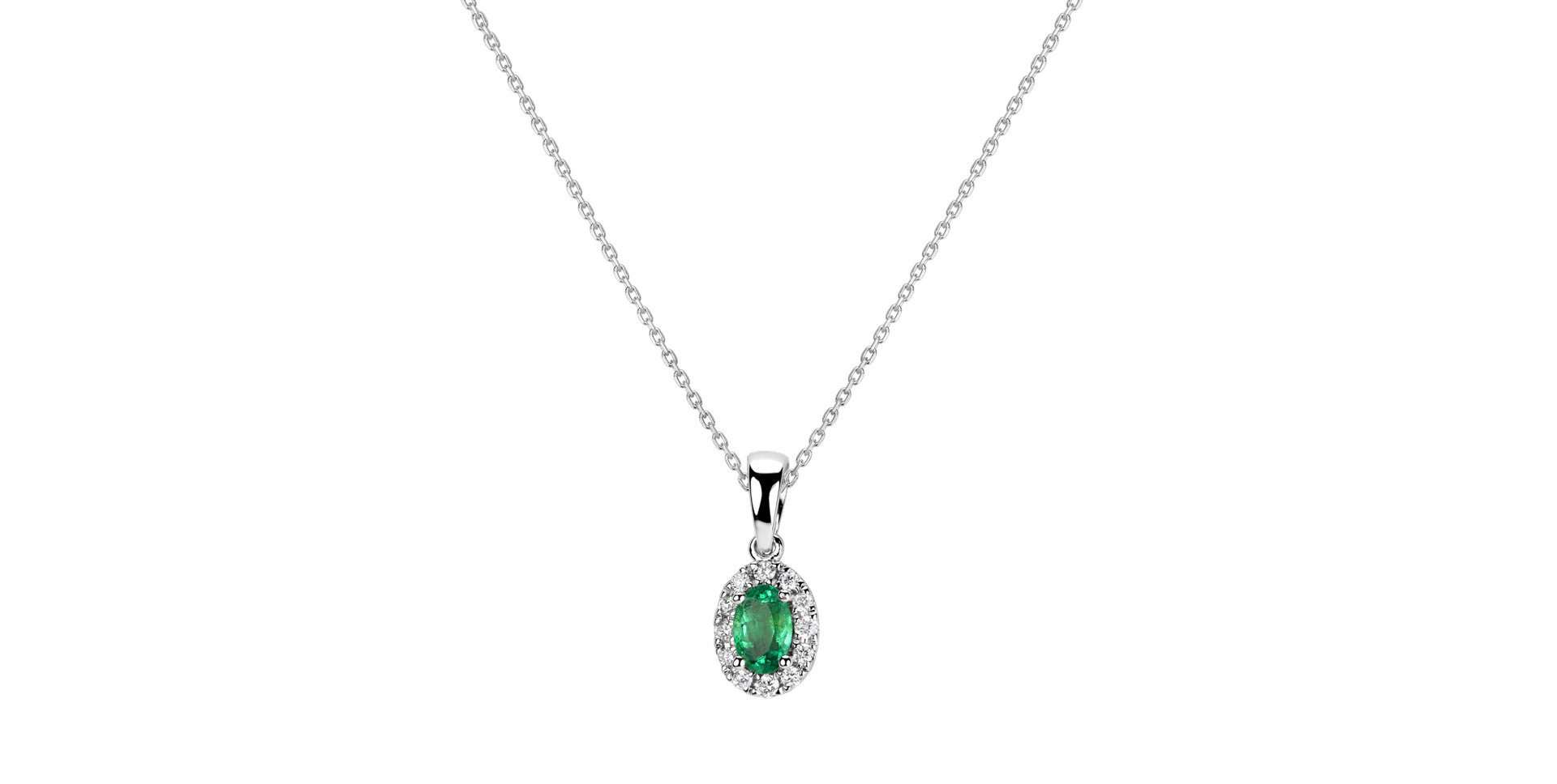 Diamond pendant with Emerald Princess Essence