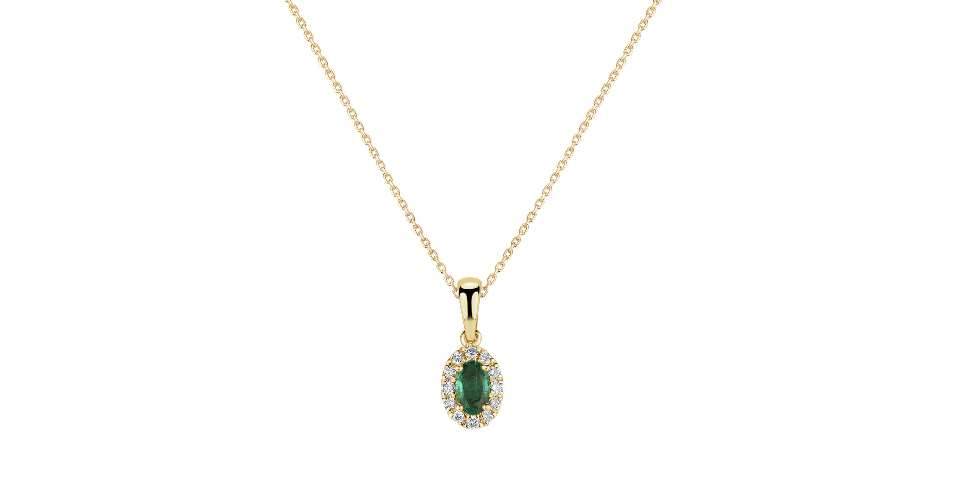 Diamond pendant with Emerald Princess Essence