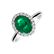 Diamond ring with Emerald Princess Wish4