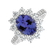 Diamond ring with Tanzanite Tanzania Majesty4