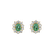 Diamond earrings with Emerald Princess5