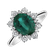 Diamond ring with Emerald Princess4