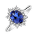 Diamond ring with Tanzanite Princess5