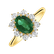Diamond ring with Emerald Princess4