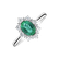 Diamond ring with Emerald Trixie Princess4