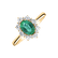 Diamond ring with Emerald Trixie Princess4