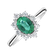 Diamond ring with Emerald Princess5