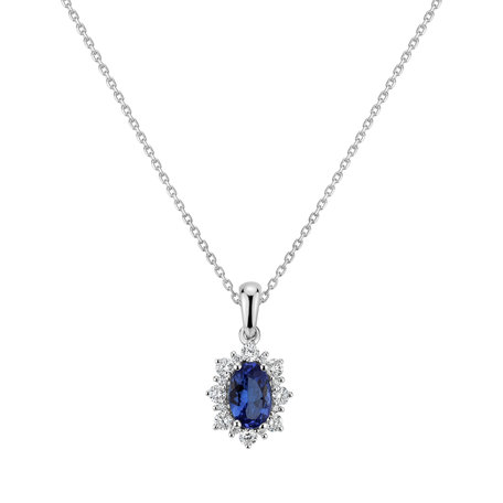 Diamond pendant with Tanzanite Royal Aurora