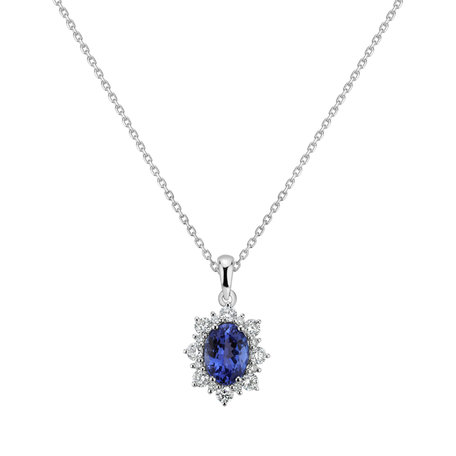 Diamond pendant with Tanzanite Royal Aurora