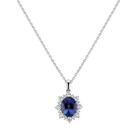 Diamond pendant with Tanzanite Royal Aurora