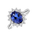 Diamond ring with Tanzanite Princess Sparkle5