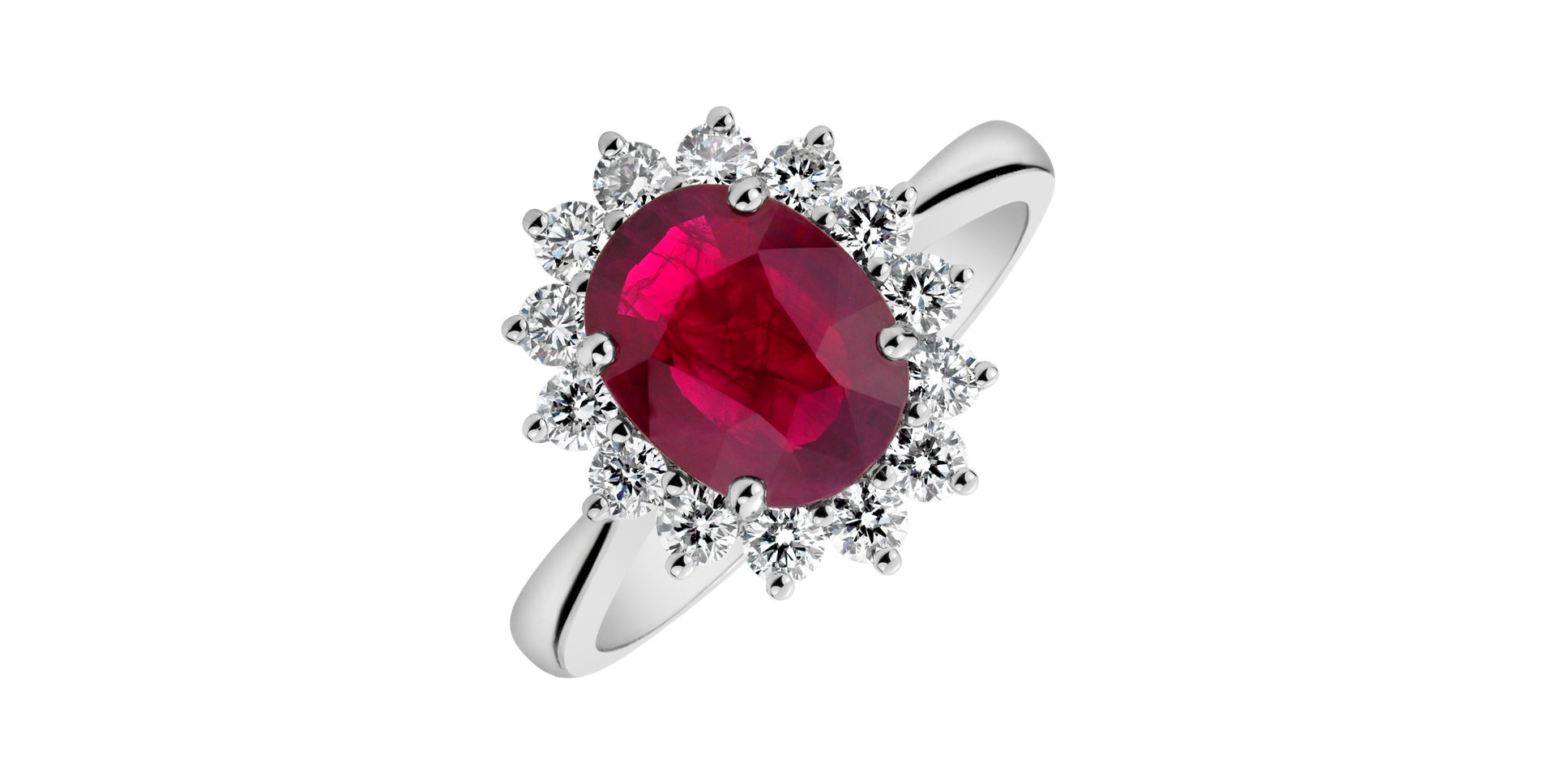 Diamond ring with Ruby Princess