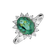 Diamond ring with Emerald Princess4