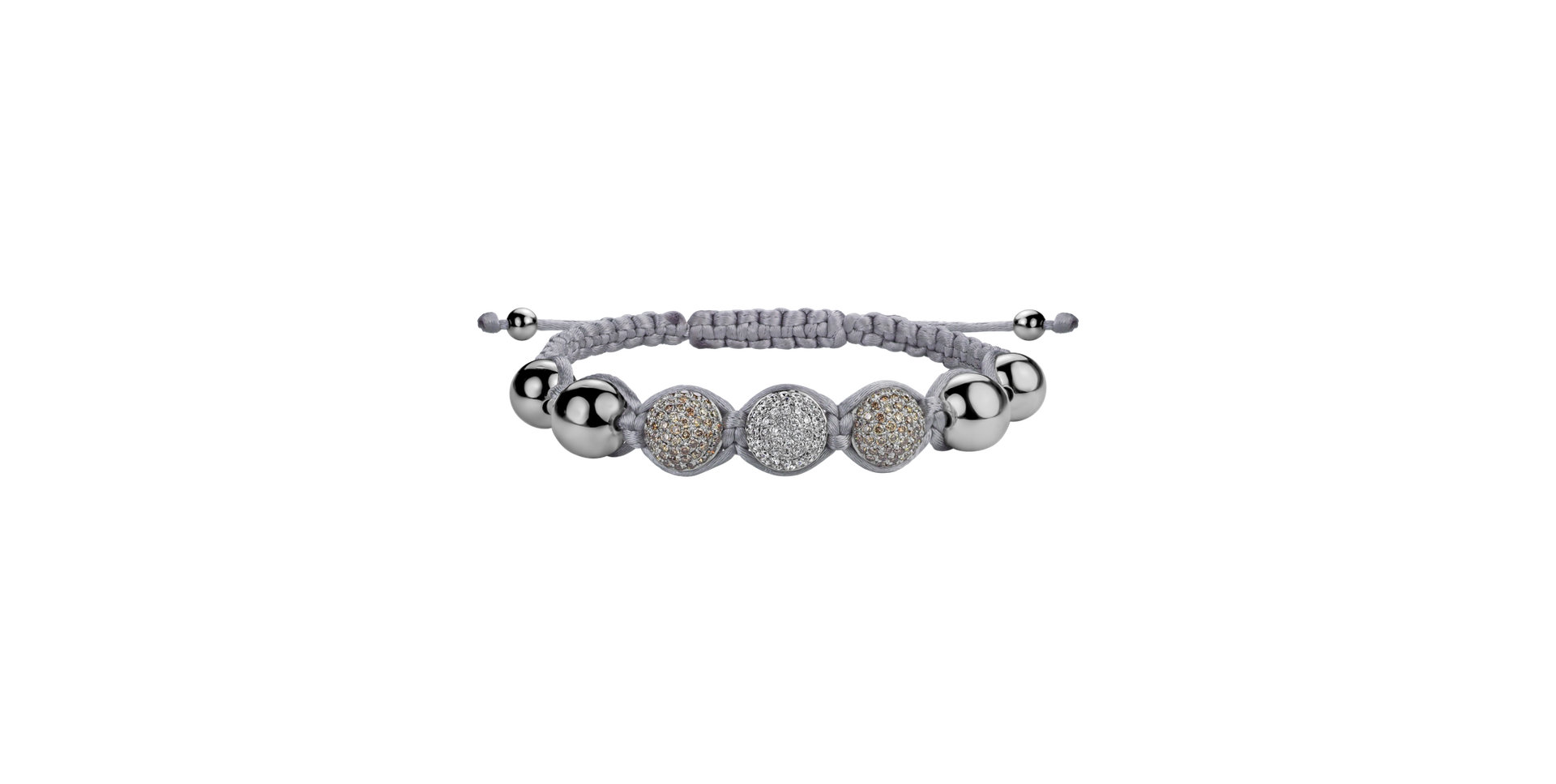 Bracelet with brown and white diamonds Hamza