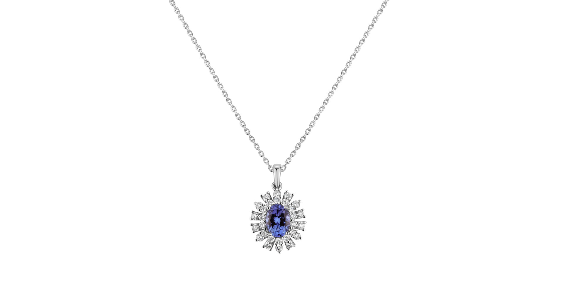 Diamond pendant with Tanzanite Royal Impression