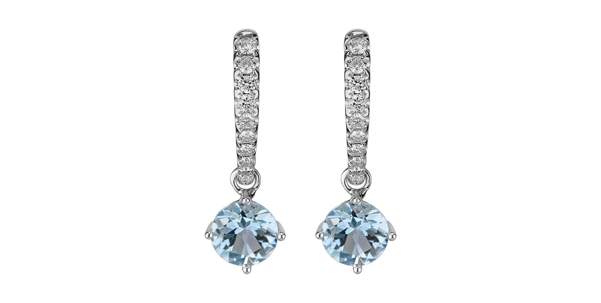 Diamond earrings with Topaz Queen Elena