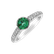 Diamond ring with Emerald Octavie4