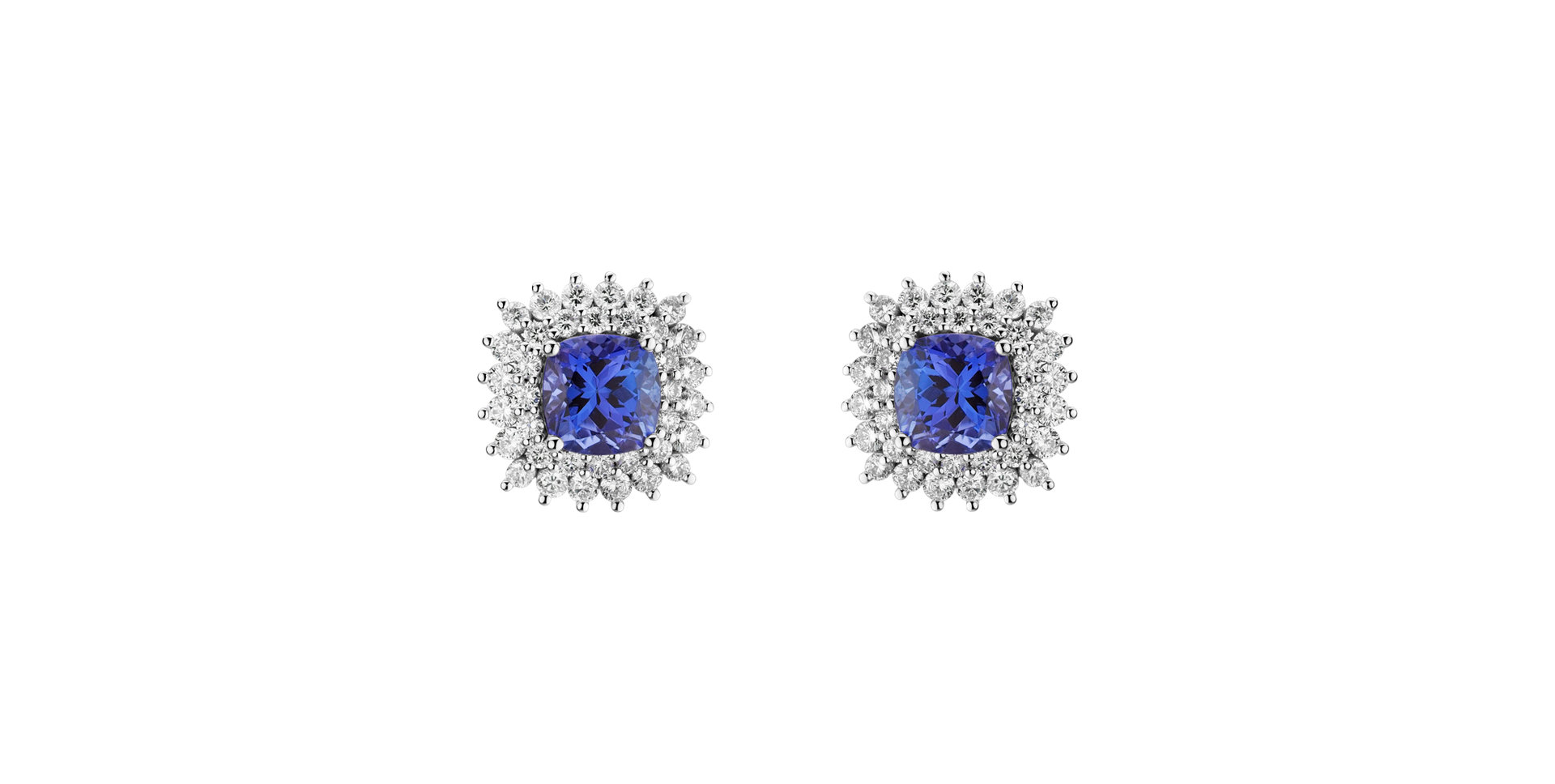 Diamond earrings with Tanzanite Midnight Empire